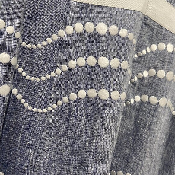 Boden 100% Linen Blue Summer Fun Dress Size 12L - Picture 5 of 12